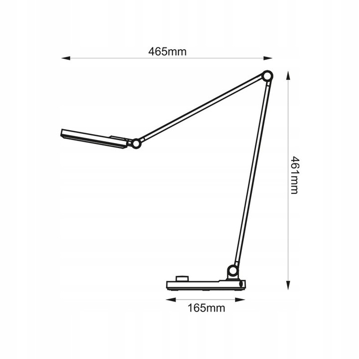 Lampa birou LED ESTER, Nilsen, 7W, 3 culori, neagra, 130cm