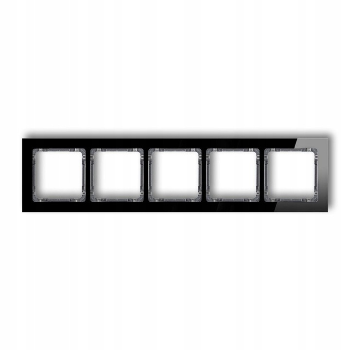 Ramka 5x Karlik DECO, neagra/grafit, dimensiuni 12x11cm