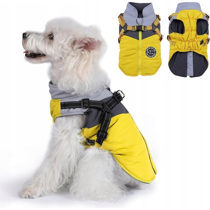 Kurteczka Zimowa pentru Caini, Rozm.XL, Material Polar, Reflectorizant