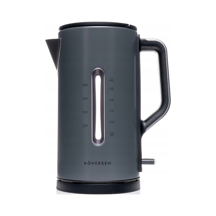 Ceaun din inox, Elitehoff, 3L, negru, inductie