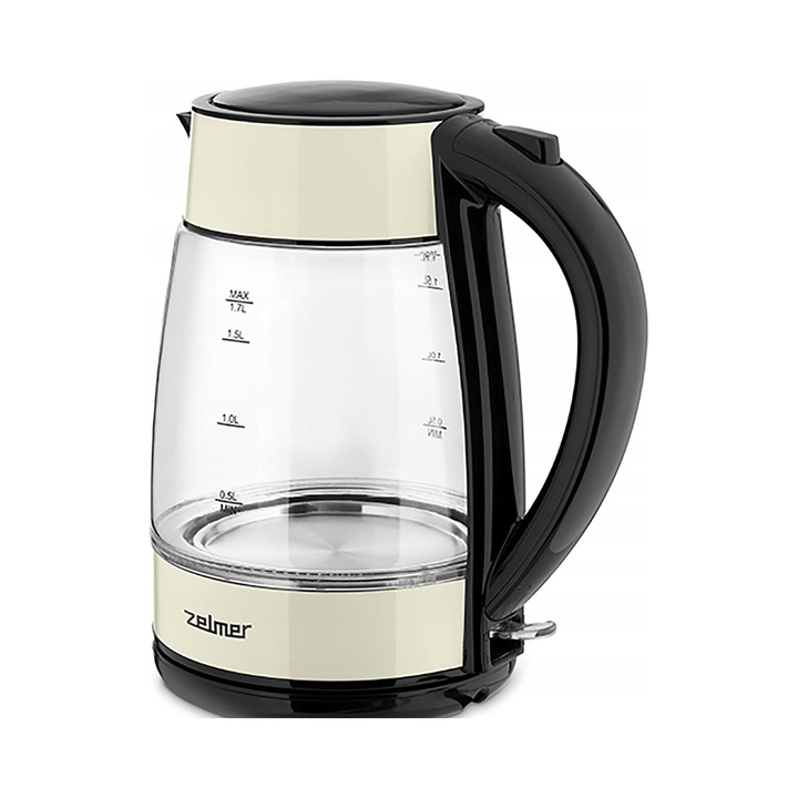 Fierbator Zelmer, model ZCK8011I, 1,7L, alb, sticla, 2200W