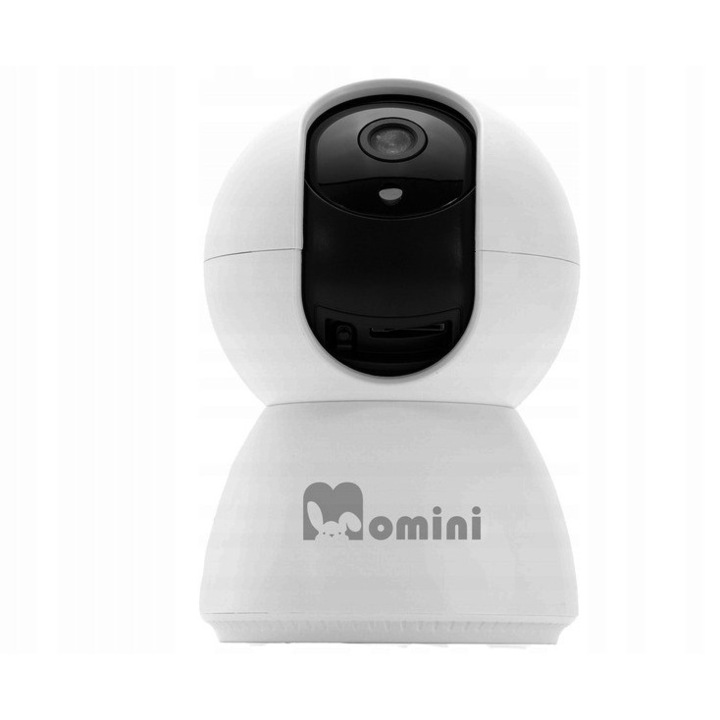 MOMINI Kidlook bébi videófigyelő, 1080p kamera, kétirányú kommunikáció, fehér