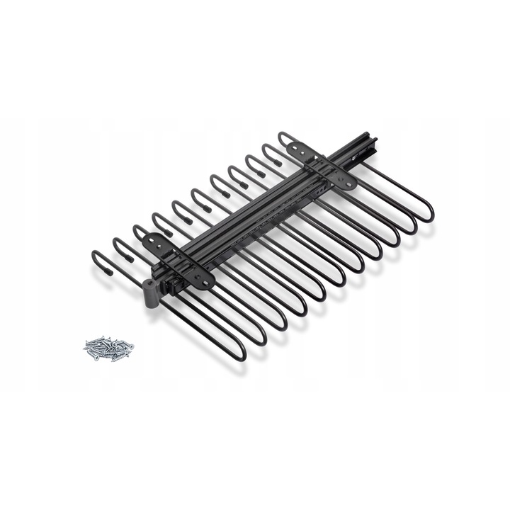 Umeras pentru haine Emuca, wieszak pe sine, 11 preturi, titan, 10kg