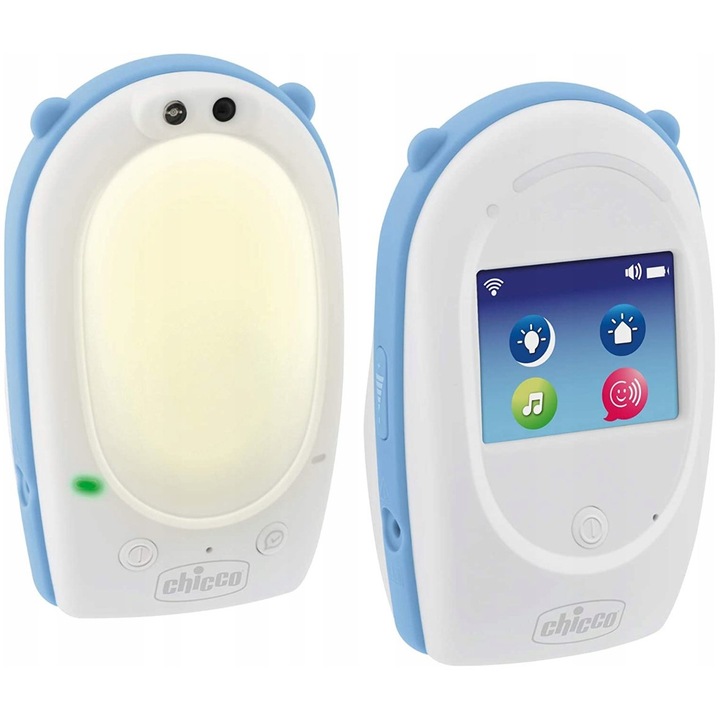 Monitor electronic set Chicco First Dreams, comunicare bidirectionala, ecran colorat, 330m, alb