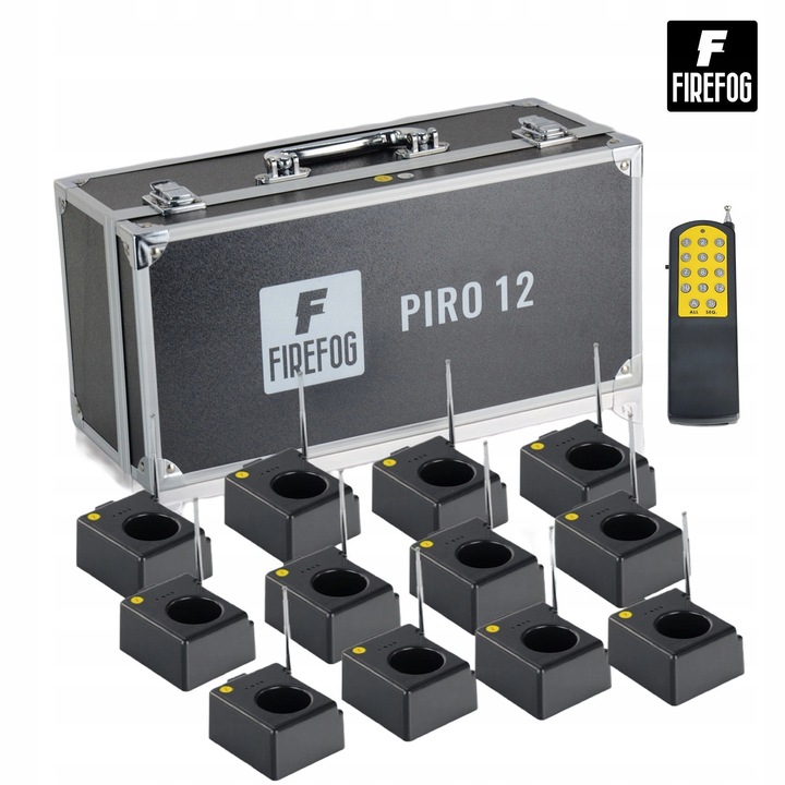 Távirányítós gyújtórendszer szökőkúthoz, Firefog, 12 csatornás, szett