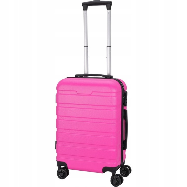 Troler cabina fuksia 32L 55x35x21,5cm cu 4 roti si sistem de organizare