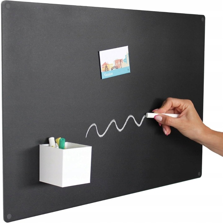 Tabla magnetica de scris cu creta 56x38 cm, antracit