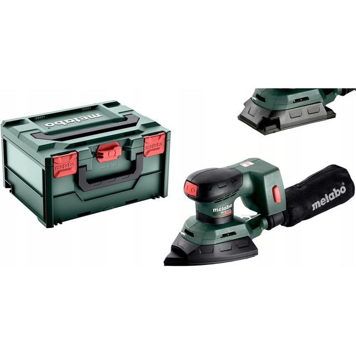 Metabo SM 18 LTX BL csiszoló, 2 csiszolólap, 100x150mm, 18V, metaBOX 215 készletben
