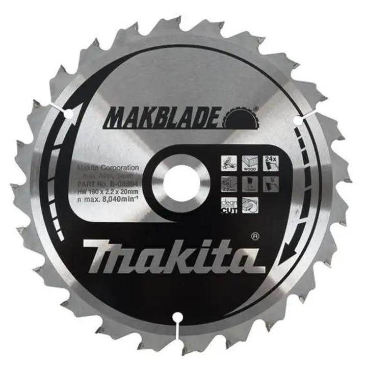 Диск за рязане на дърво Makita 250x30mm 72 зъба тънък