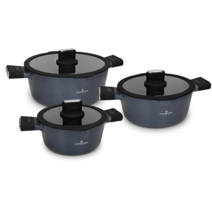 Set oale Zwieger Vesna 6 elemente, aluminiu, 20x24x28cm, albastru