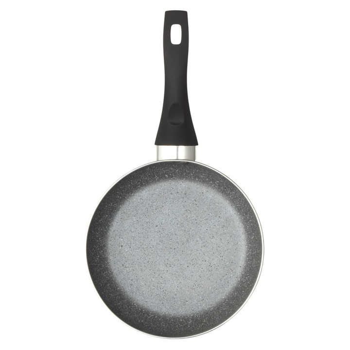 Tigaie din aluminiu antiaderent Progress 28cm, pentru plite inductie, cu maner din bakelita, rezistenta la caldura