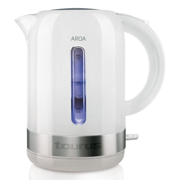 Fierbator electric Taurus Aroa 1,7l, 2200W, rotativ, filtru detasabil