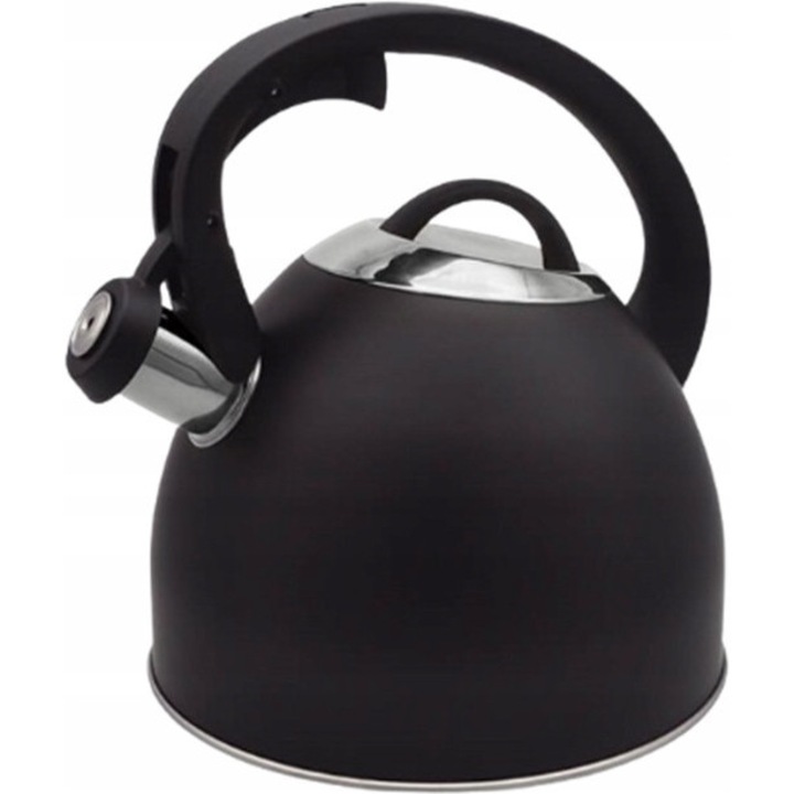 Ceainic din inox Maestro MR-1325, 2,5L, cu fund termic, negru