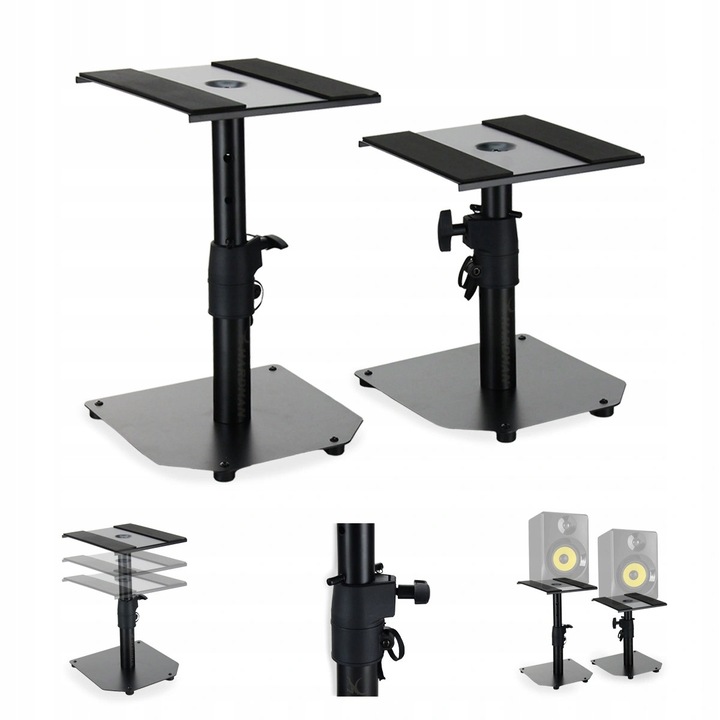 Set de doua stative pentru monitoare, Hardman, reglabile, solide