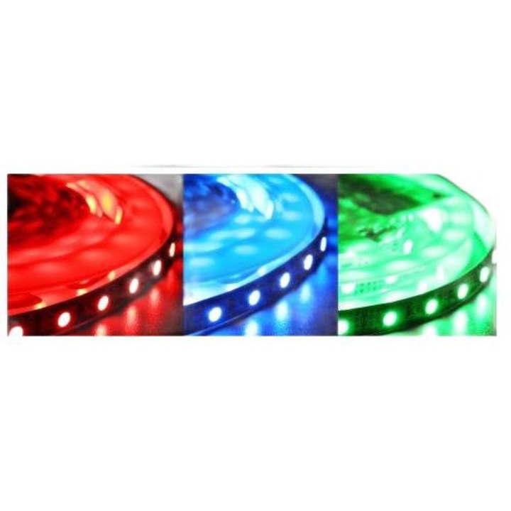 Banda LED RGB 14.4W 60LED 12V 5m, MW-Light