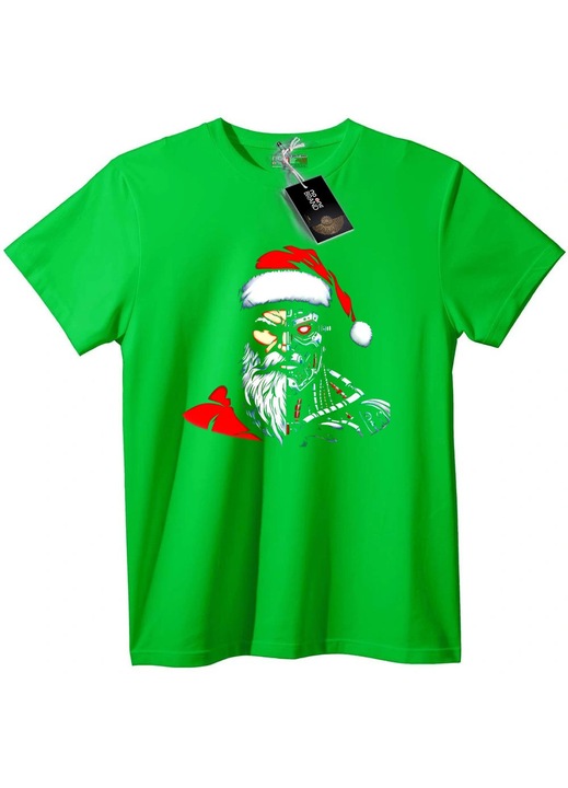 Cyborg Mikulás póló, Világoszöld