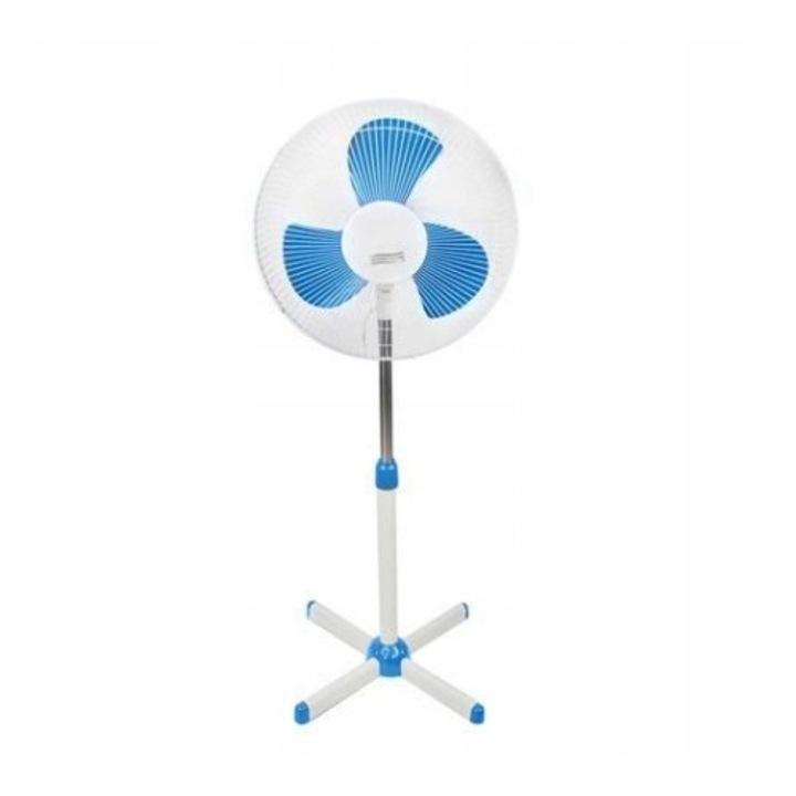 Ventilator stand WSI, 40W, 16"/40cm, 3 viteze, inaltime reglabila 100-135cm, oscilatie automata 90°
