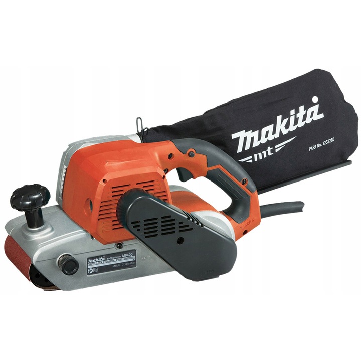 Slefuitoare Makita M9400 940W 100mm x 610mm, ergonomic, cu sac pentru praf