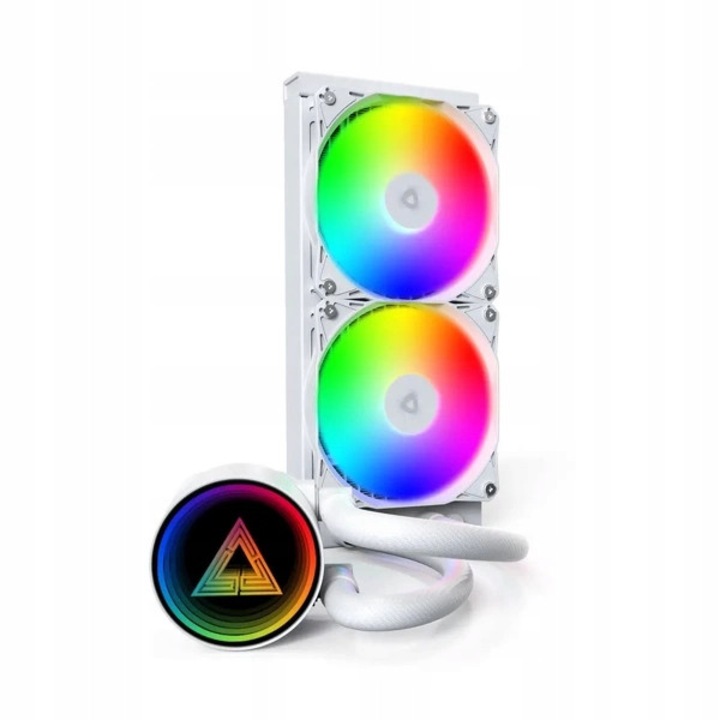 Montech LightFlow ARGB 240 AIO hűtő, fehér, 240mm radiátor, ARGB világítású ventilátorok