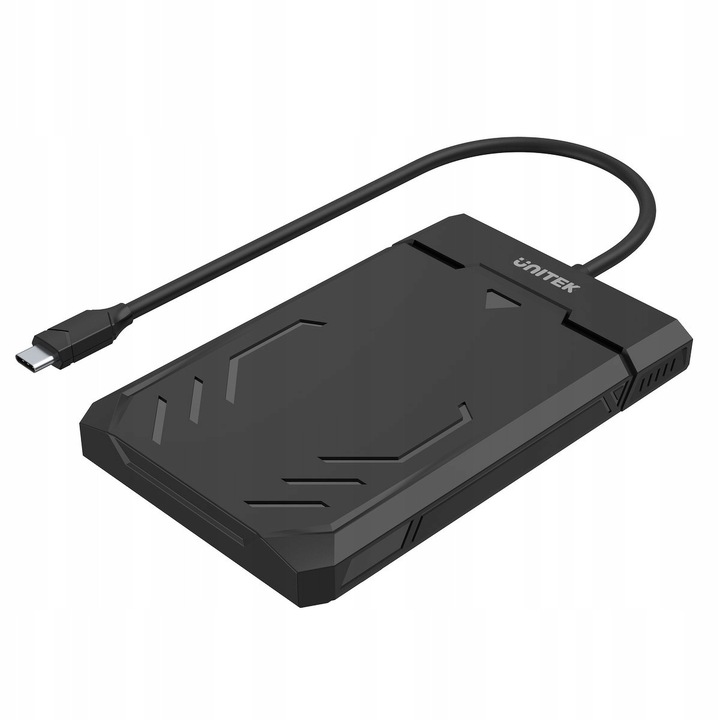 Външна кутия за HDD/SSD 2,5", Unitek, USB TYPE-C, SATA III, черна