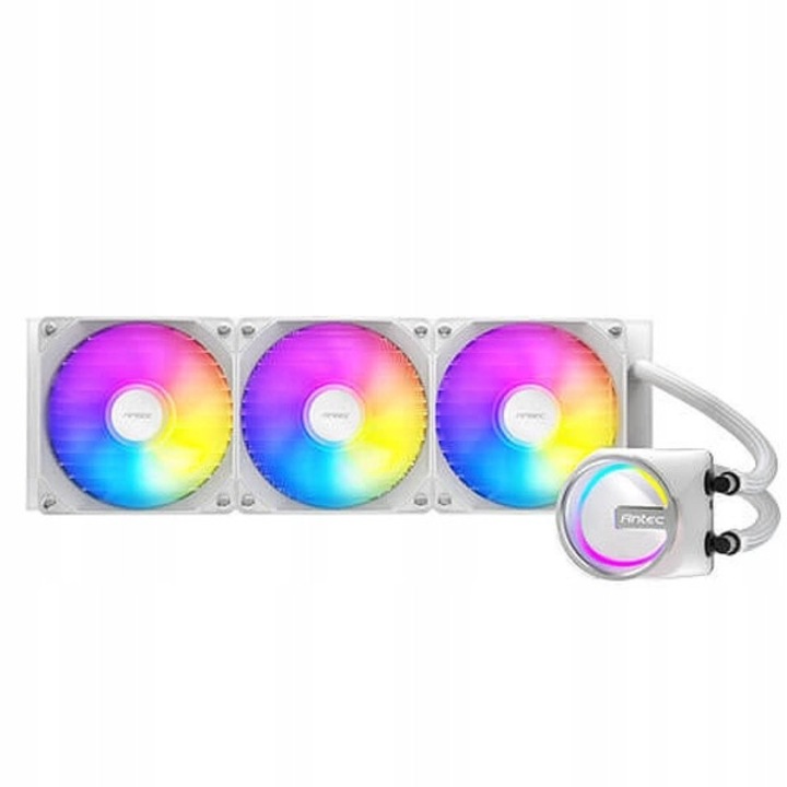 AIO hűtés 360mm, Antec Skeleton, 3 PWM ARGB ventilátor, fehér