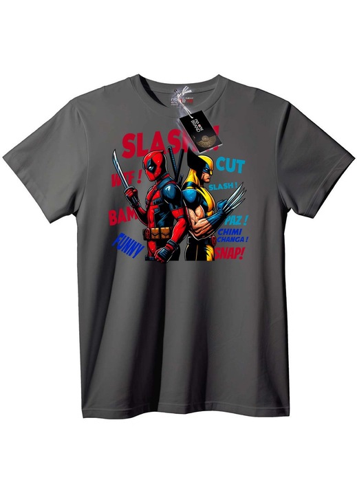 Deadpool & Wolverine póló, szürke, 5XL