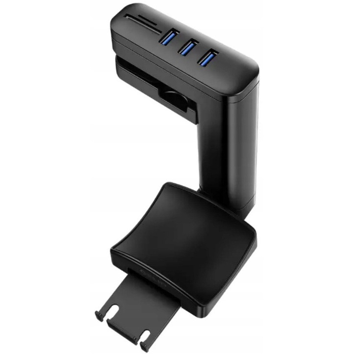Gelid Nexus fejhallgató tartó, 3 USB port, 360°-ban forgatható, 94x70x124,8mm