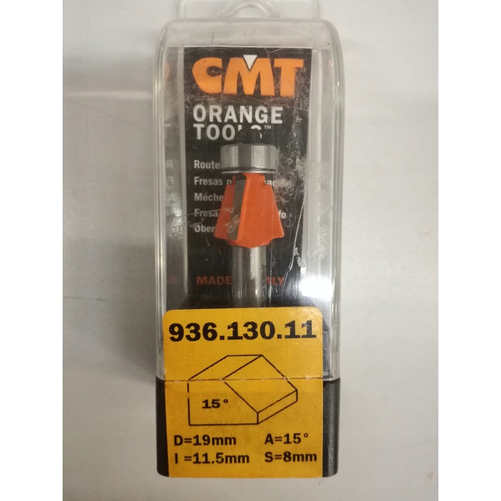 Frez CMT pentru ukosowanie, D19mm, L54,9mm, S8mm, set