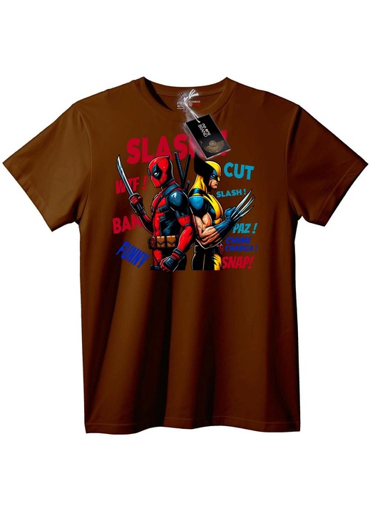 Deadpool & Wolverine póló, barna, 3XL