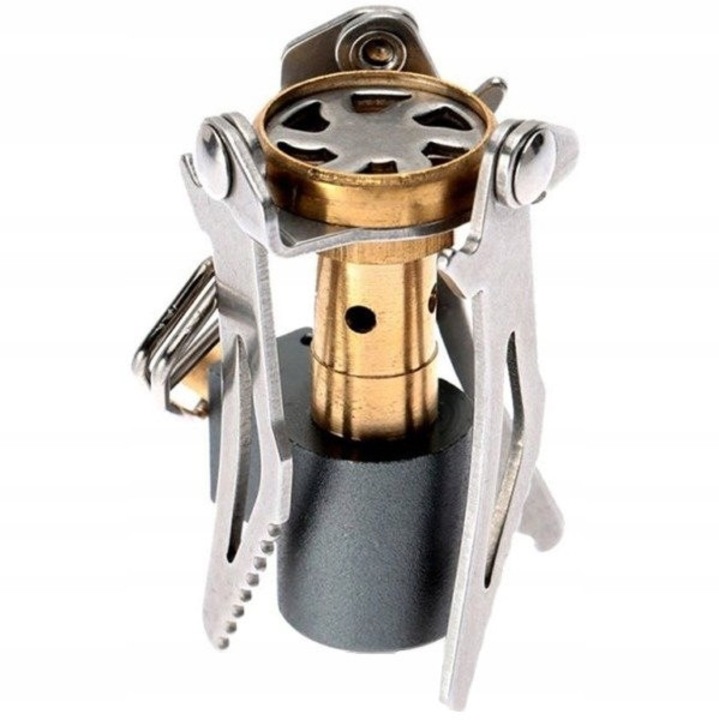 Mini arzator turistic pliabil, 3000 W, otel inoxidabil, dimensiuni 85x69mm, set cu sac de transport