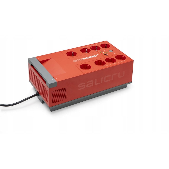 UPS Salicru SPS 850 HOME+ Red, 850VA, 480W, 8x Schuko, USB portokkal, 335x185x122mm