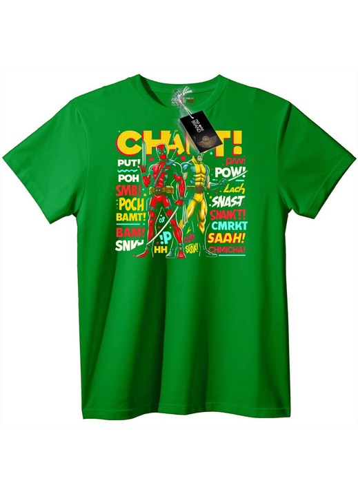 Deadpool & Wolverine képregény póló, Zöld