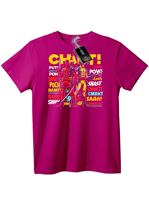 Deadpool & Wolverine képregény póló, Halványlila