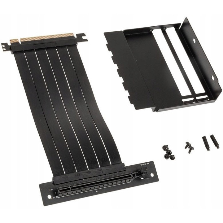 Set montaj vertical GPU Kolink, cablu PCIe 3.0 230 mm, suport din otel, negru