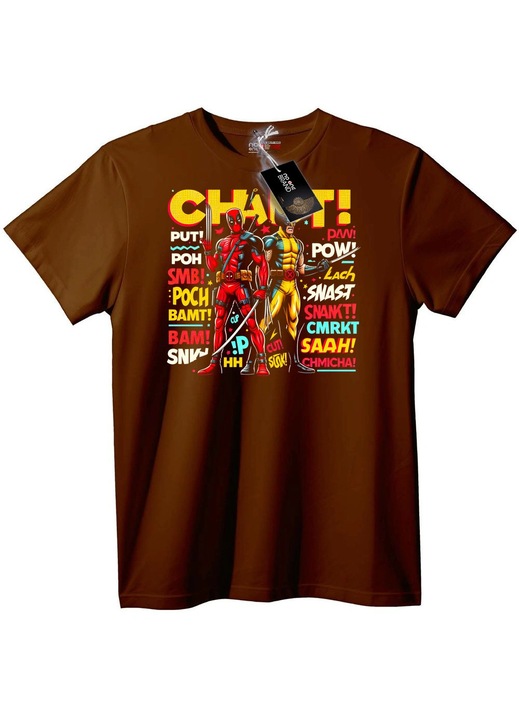 Deadpool & Wolverine képregény póló, Barna