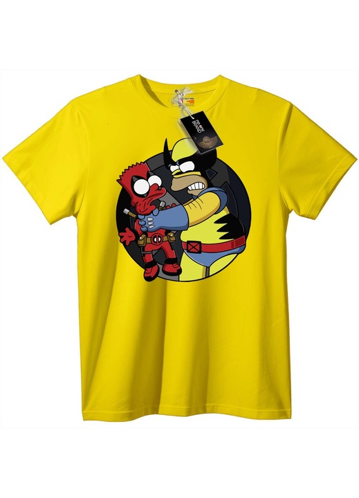 Deadpool és sárga hős póló, Sárga