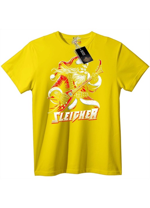 Rock Mikulás szán póló, Sárga