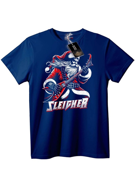 Rock Mikulás szán póló, Tengerészkék