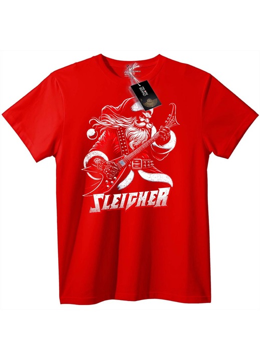 Rock Mikulás szán póló, Piros
