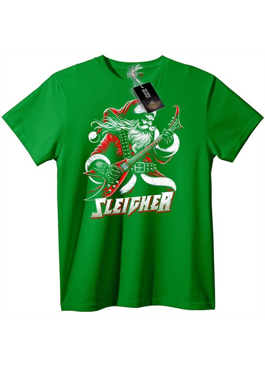 Rock Mikulás szán póló, Zöld