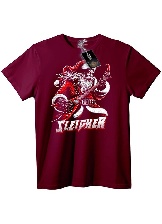 Rock Mikulás szán póló, Bordó