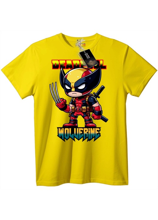 Deadpool Wolverine Chibi póló, Sárga