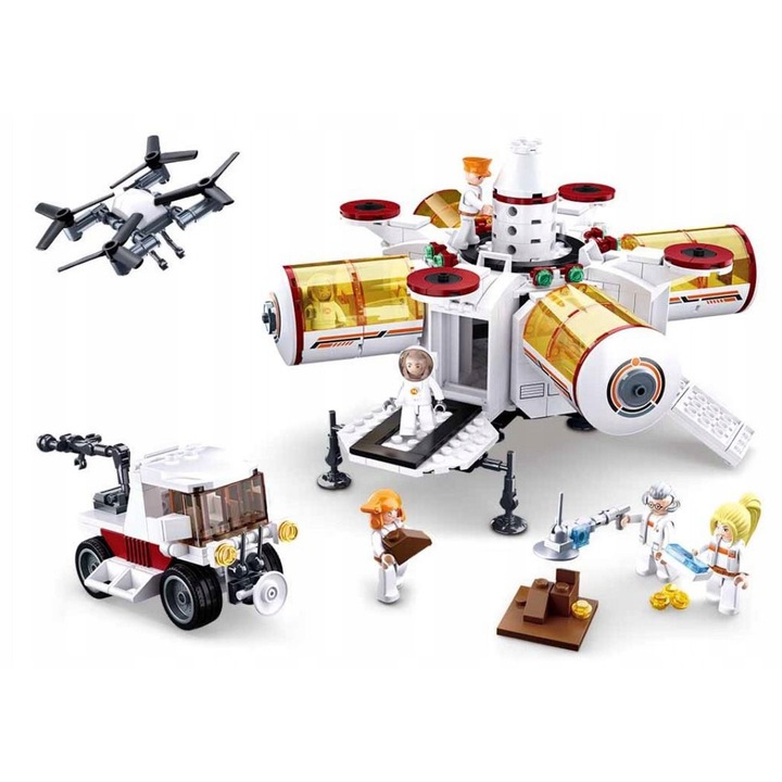 Set de constructie Sluban, KOSMOS, statie de cercetare martiana/lunara, 642 elemente