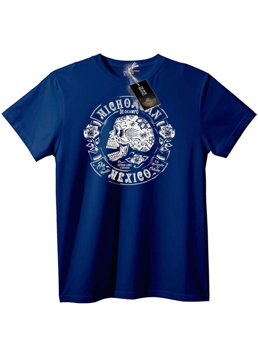 Tricou Craniu Mexican, Bleumarin