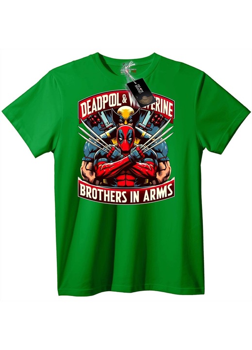 Deadpool & Wolverine testvériség póló, Zöld
