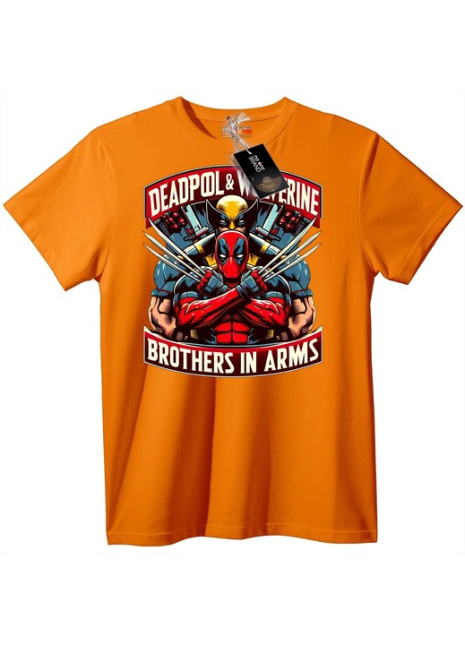 Deadpool & Wolverine testvériség póló, Narancssárga