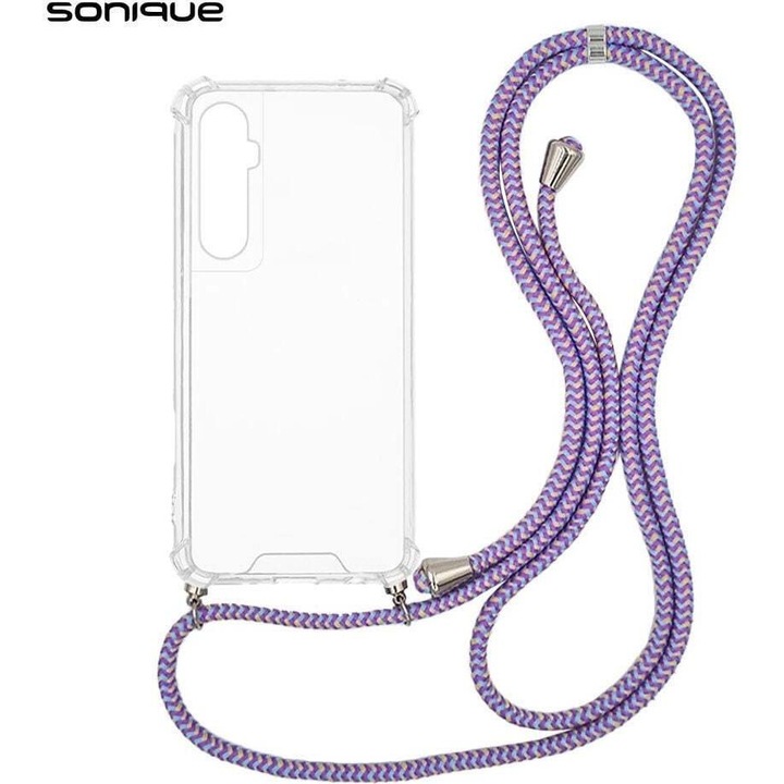 Husa telefon Sonique Armor Clear, antishock, TPU, multicolor, pentru Realme C65 4G