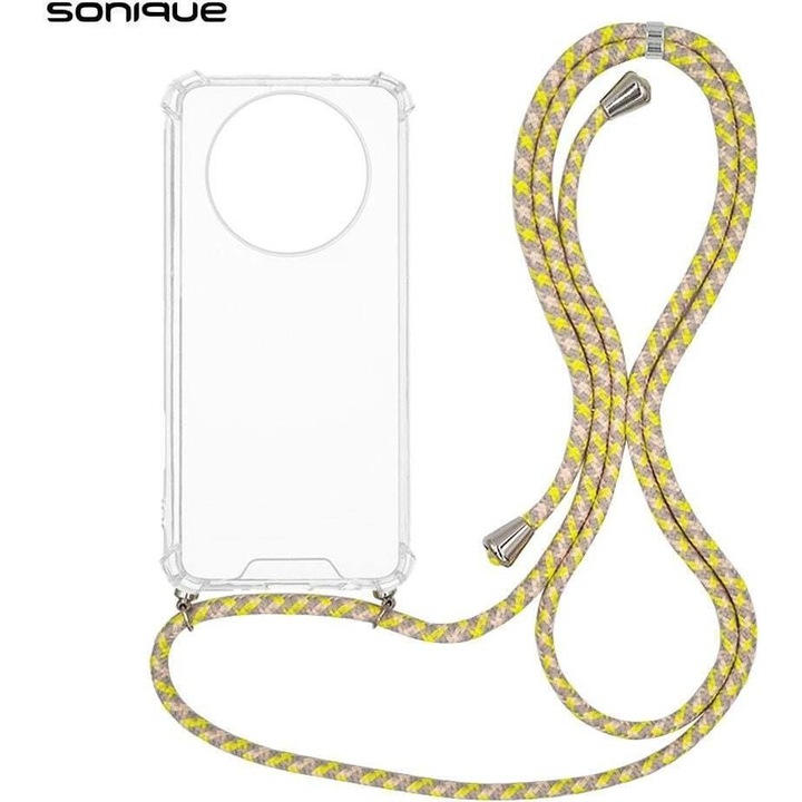 Husa telefon Sonique Armor Clear, antishock, galben, pentru Realme 12 5G / Realme 12x
