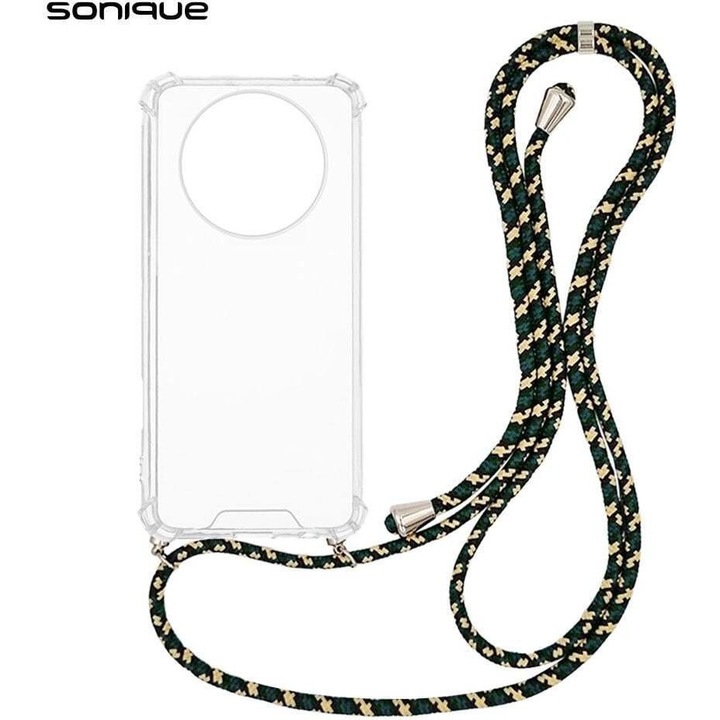 Husa telefon Sonique Armor Clear, antishock, verde, pentru Realme 12 Plus 5G