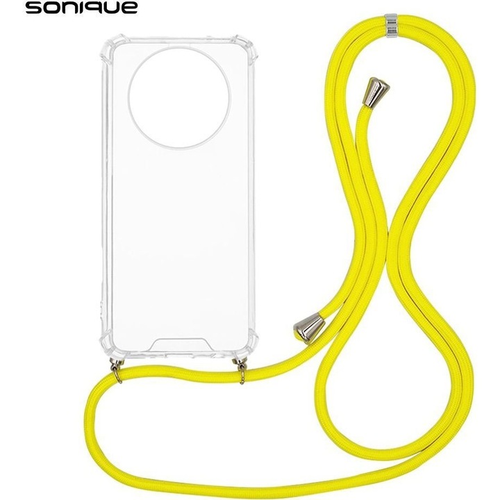 Husa telefon Sonique Armor Clear, antishock, galben, pentru Realme 12 5G / Realme 12x